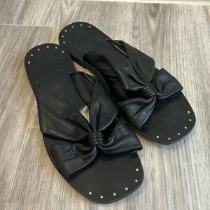 Joie Black Leather Sandals